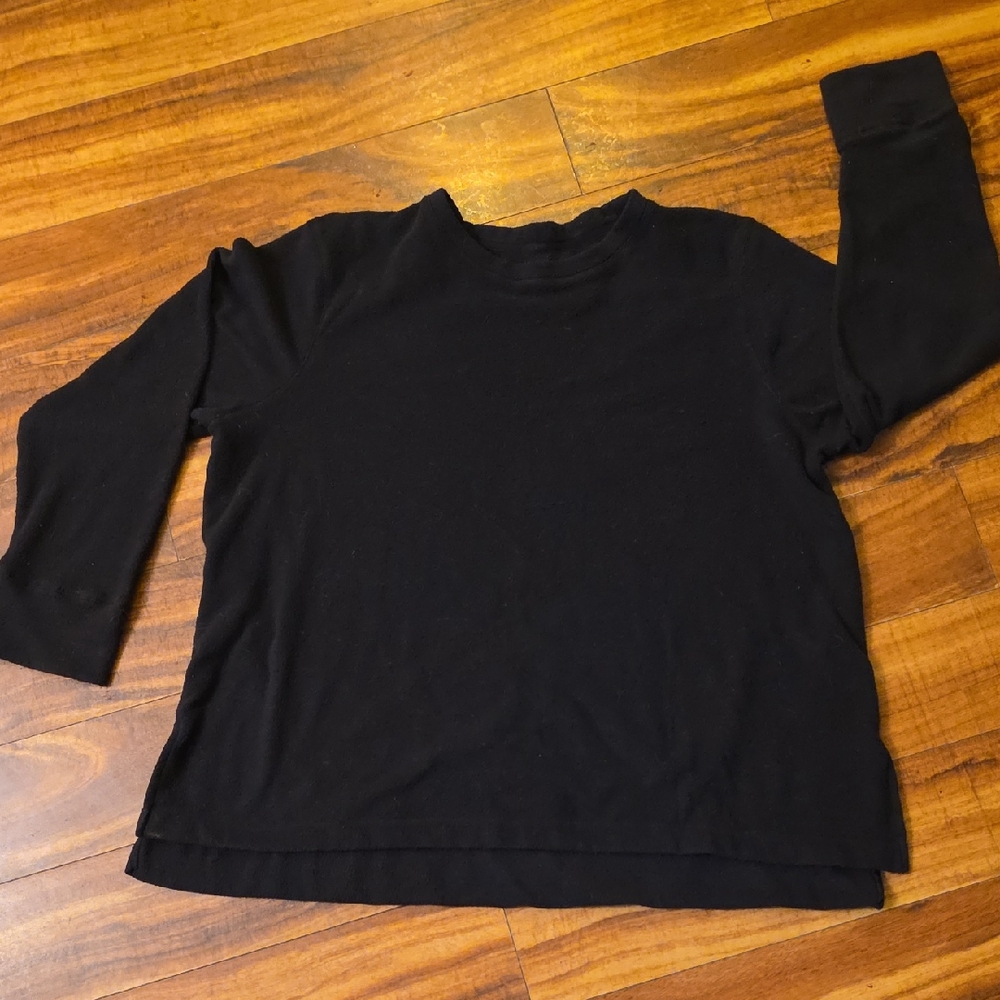 Cuddl Duds Black Plush Fleece Tunic